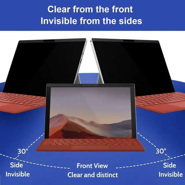 Alt view image 3 of 5 - IPROKKO Privacy Screen for Surface Pro 7 Plus/7/6/5/4/(12.3 inch), Magnetic Removable Microsoft Surface Privacy Filter, Laptop Anti Glare Blue Light Screen Protector