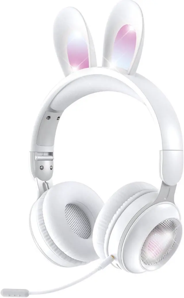 Main image of Xmenha Kids Wireless Bluetooth Cat Ear Headphones with Mic, Kawaii Light-up, Noise Cancelling for Kids Teens