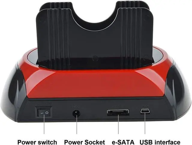 Alt view image 3 of 5 - 2.5" 3.5" HDD Docking Station w/Card Reader USB 2.0 SSD IDE SATA Hard Drive Dock Support All 2.5 / 3.5" SATA & IDE Hard Disk