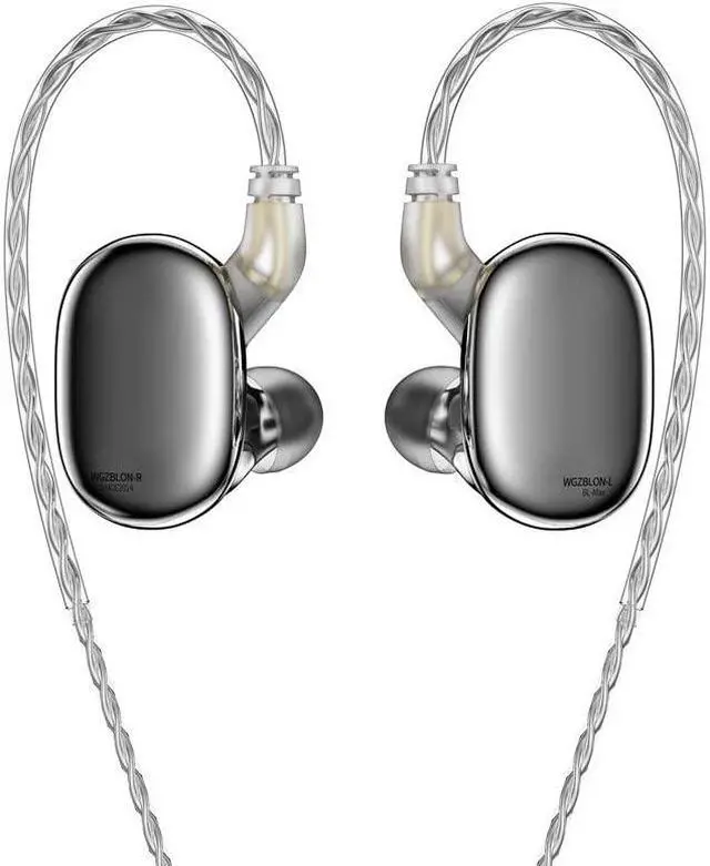 Main image of keephifi Earphone BLON BL-max in-Ear Monitor 6mm Lightweight Diaphragm and 10mm Carbon Diaphragm Headphones for HiFi Music Headsets with 2 Pin Removable Cable (no mic, Gun)