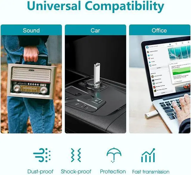 Alt view image 5 of 5 - KEXIN 10 Pack 16GB Flash Drive Bulk Flash Drive USB Flash Drive Design in Snapcap 16 GB White