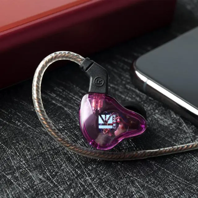 Alt view image 2 of 5 - Kinboofi KBEAR KS2 in-Ear Stereo Wired Headphones in-Ear Earphone, Noise Cancelling Sport Hybrid HiFi Earbuds Earphone with 2 PIN Removeable Cable for Guitarist Drumme Audiophile (No Mic, Blue)