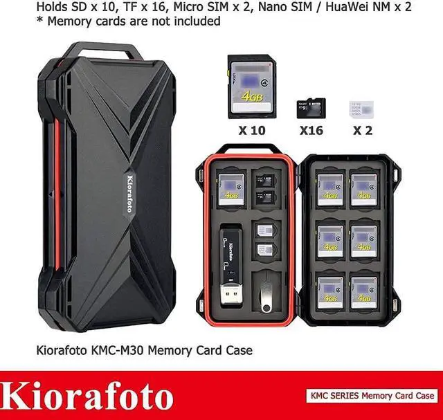 Alt view image 2 of 5 - Magnetic Closure Memory Card Storage Case + 24 Slot Mini Flash Drive Case : Case for Storage Memory Card and 24 Mini USB Drive Data Storage Holder Bundle