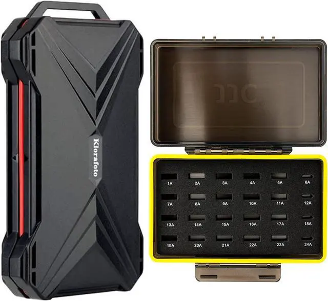 Main image of Magnetic Closure Memory Card Storage Case + 24 Slot Mini Flash Drive Case : Case for Storage Memory Card and 24 Mini USB Drive Data Storage Holder Bundle