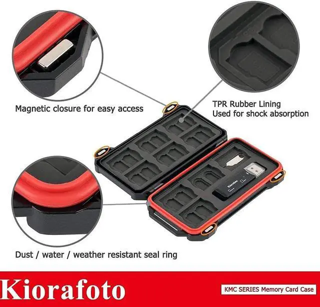Alt view image 3 of 5 - Magnetic Closure Memory Card Storage Case + 24 Slot Mini Flash Drive Case : Case for Storage Memory Card and 24 Mini USB Drive Data Storage Holder Bundle