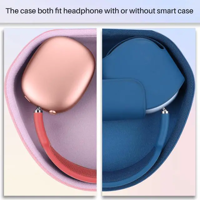 Alt view image 2 of 5 - Lebakort Hard Case Compatible with Apple AirPods Max Over-Ear Headphones (Pink Case)