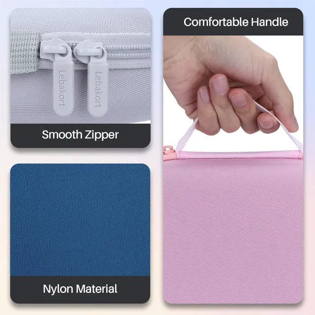 Alt view image 5 of 5 - Lebakort Hard Case Compatible with Apple AirPods Max Over-Ear Headphones (Pink Case)