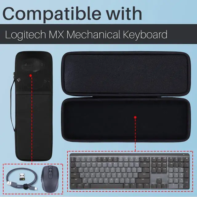 Alt view image 3 of 5 - Lebakort Hard Case Compatible with Logitech MX Mechanical Lighting Performance Keyboard
