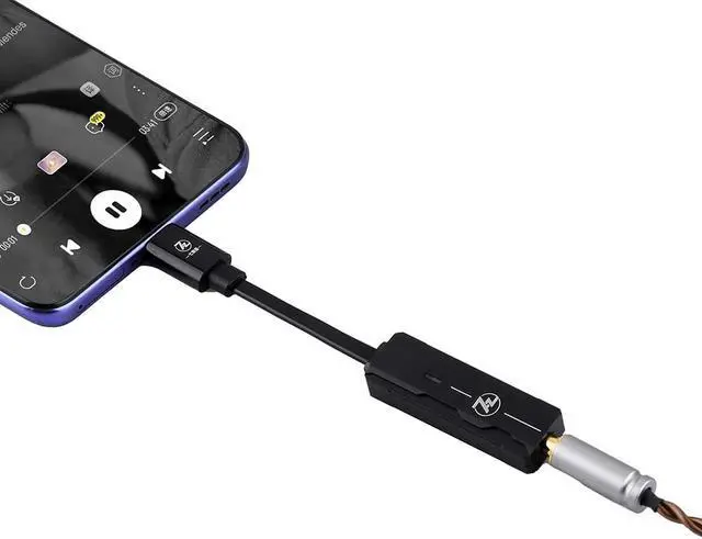 Alt view image 5 of 5 - Linsoul 7HZ SEVENHERTZ 71 Portable Headphone Amplifier DAC Dongle with AK4377 Chip, High-End OCC Cable, Supports Android 5.1 And Above