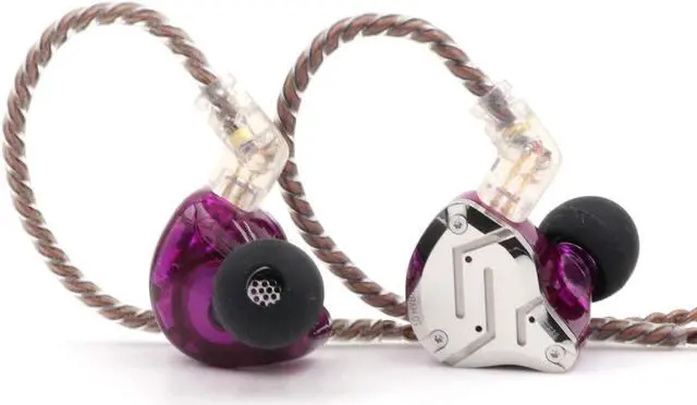 Alt view image 2 of 5 - Linsoul KZ ZS10 Pro in Ear Earphones(Without Mic, Purple) +Tripowin Zonie 16 Core Cable(Recessed 2pin, 3.5mm, Grey)