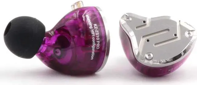 Alt view image 3 of 5 - Linsoul KZ ZS10 Pro in Ear Earphones(Without Mic, Purple) +Tripowin Zonie 16 Core Cable(Recessed 2pin, 3.5mm, Grey)