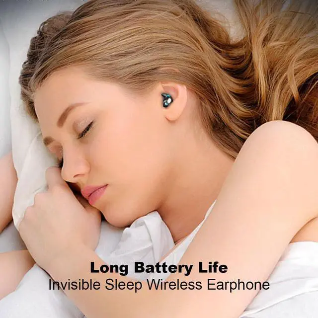 Alt view image 2 of 5 - Invisible Sleep Wireless Earphone, Ipx5 Waterproof Bluetooth Earbuds, Lightweight Sleep Headphones Bluetooth 5.3, Painless Invisible Sleep Earphones for Sensitive Sleeper, Long Battery Life (black)