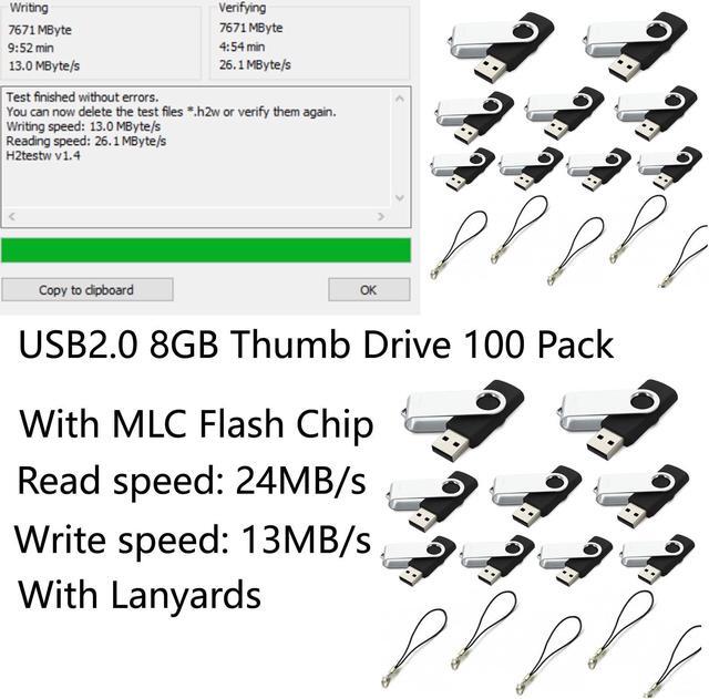 Main image of Mokaabb 8GB USB Drive Flash Drive 100 Pack USB Flash Drives 100 Pack Flash Drives 100 Pack Thumb Drive USB Stick (Black, No Logo)