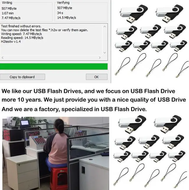Alt view image 3 of 3 - Mokaabb 512MB Thumb Drive 15 Pack USB Flash Drive Pack USB2.0 Flash Drive 512MB Bulk 15 Pack USB Flash Drives USB Drive (Not 512G)