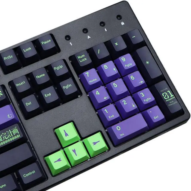 Alt view image 5 of 5 - MOLGRIA Keycaps Purple and Black 128 Set Unit-01 Keycaps for Gaming Keyboard, PBT Cherry Profile Dye Sublimation Keycaps for Gateron Kailh Cherry MX 104/87/74/61 60/75 Percent Keyboard