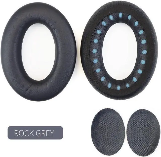 Alt view image 2 of 2 - MOLGRIA QC45 Ear Pads Cushion, Replacement Protein Leather Earpads for Bose QuietComfort 45 QC45 Quiet Comfort SE Over-Ear Headphones(Rock Grey)