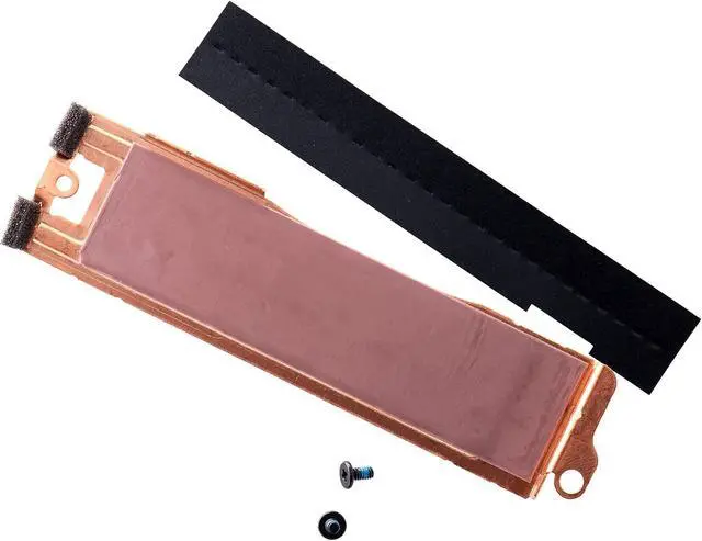 Alt view image 3 of 5 - Deal4GO Slot 1 M.2 2280 SSD Heatsink Cover 0HFD3T HFD3T SSD1 Thermal Bracket w/Insulation Sheet for Dell XPS 17 9700 9710 Precision 17 5750