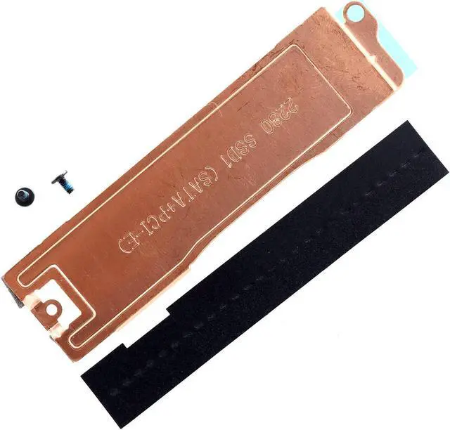 Alt view image 4 of 5 - Deal4GO Slot 1 M.2 2280 SSD Heatsink Cover 0HFD3T HFD3T SSD1 Thermal Bracket w/Insulation Sheet for Dell XPS 17 9700 9710 Precision 17 5750