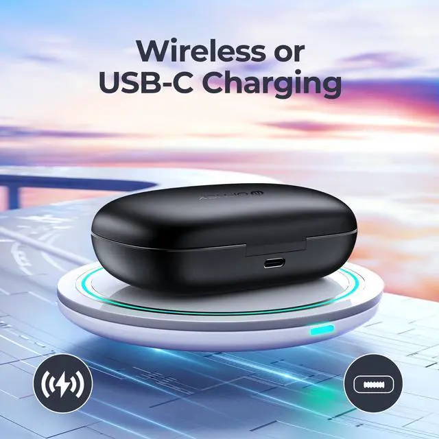 Alt view image 4 of 5 - Wireless Earbuds Bluetooth 5.3 Headphones 90 Hrs Playtime Ear buds with Wireless Charging Case Power Display Over-ear Earphones with Earhooks Waterproof Stereo Headset for Android phone Workout Black