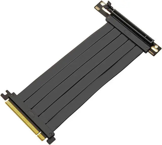Main image of PCIE 4.0 Riser Cable 90 Degree, PCIe 4.0 x16 High Speed Flexible Extender Card, EMI Shielded 30AWG, TPE Cable Sleeves, Pcie 4.0 Riser Compatible with 4090 4080 4070 3090 and Pcie 3.0 System 20cm