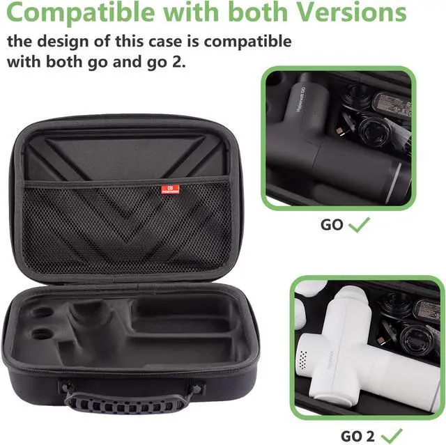 Alt view image 3 of 5 - POKOTO Case for Hypervolt GO 2/Hypervolt GO, Waterproof Shock Resistant Carrying Case for Hyperice Hypervolt GO and Go 2 Massage Device(ONLY CASE)