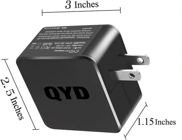 Alt view image 5 of 5 - QYD 65W Laptop Charger for Lenovo IdeaPad 1 3 5, Flex 4 5 6 1470 1480, IdeaPad 110 110s 310 320 330 330s 520 530s 710s L340 S145 S340 S540, Yoga 720 710 510, Chromebook N22 N23 N42 Power Adapter