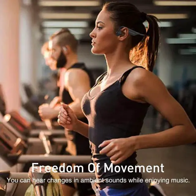Alt view image 5 of 5 - doqo Bone Conduction Headphones, Open Ear Headphones with MIC, Wireless Bluetooth 5.2 Sport Headset IP65 Sweat Resistant for Running, Bicycling, Hiking, Yoga -Black (Frosted Black)