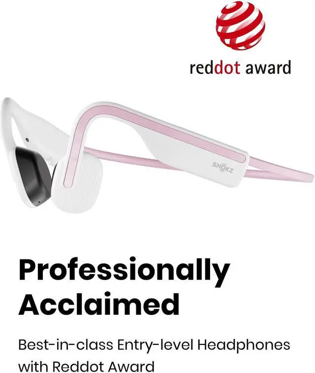 Alt view image 4 of 5 - SHOKZ (AfterShokz OpenMove - Open-Ear Bluetooth Sport Headphones - Bone Conduction Wireless Earphones - Sweatproof for Running and Workouts, with Sticker Pack