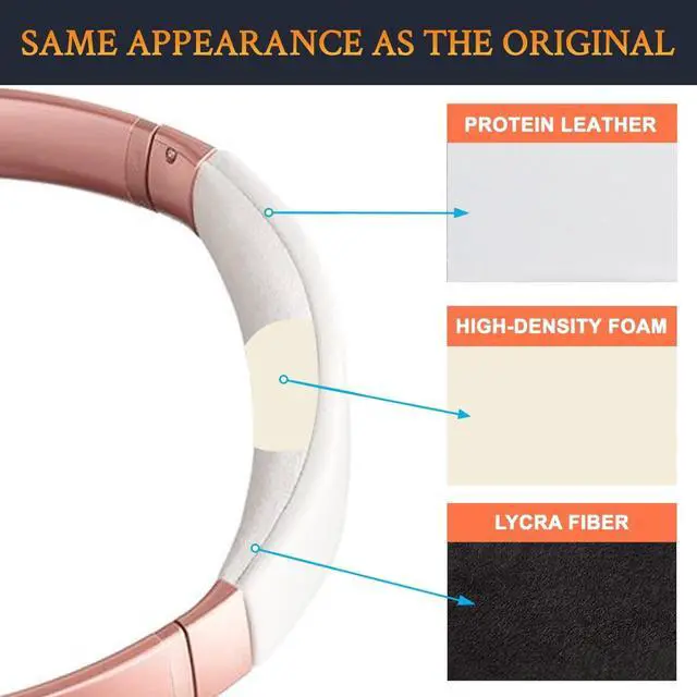 Alt view image 4 of 5 - SOULWIT Ear Pads Cushions + Headband + Silicone Earpads Cover Protector, Replacement Kit for Bose QuietComfort 35 QC35, QC35 ii Over-Ear Headphones - White