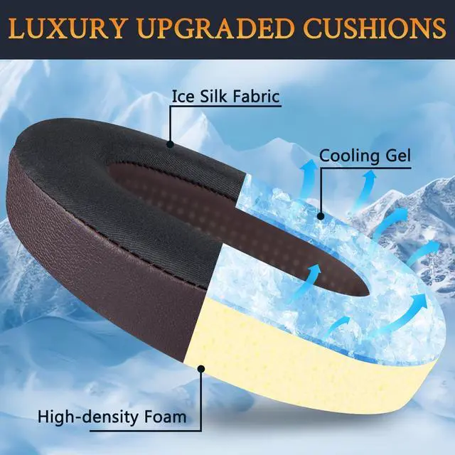 Alt view image 5 of 5 - SOULWIT Ear Pads for Sennheiser HD599/HD598/SE/CS/SR/HD595/HD569/HD560S/Game Zero/G4ME Zero, Earpads Cushions for PC37X/PC38X/PC350/PXC350/PXE350/PC360/HD380/HD380 Pro-Dark Coffee