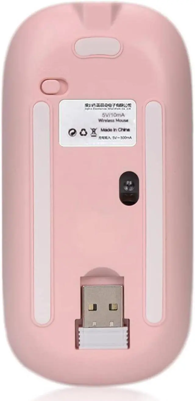 Alt view image 5 of 5 - SA@ Bling Wireless Mouse, Pink Rhinestone Sparkly Computer Mouse with USB Receiver for Girls, Bedazzled Leopard Mice for Notebook, PC, Laptop, MacBook