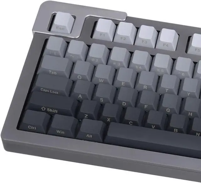 Main image of 125 Keys Gradient Gray Keycaps PBT Dye Sub Cherry Profile Fit for 61/87/104/108 Cherry Mx Switches Mechanical Keyboard