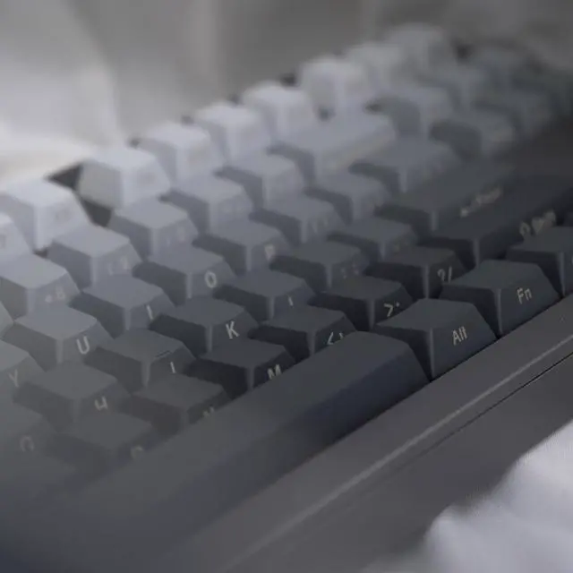 Alt view image 5 of 5 - 125 Keys Gradient Gray Keycaps PBT Dye Sub Cherry Profile Fit for 61/87/104/108 Cherry Mx Switches Mechanical Keyboard