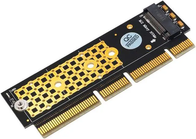 Main image of M.2 NGFF NVMe SSD to PCIE 3.0 X16/X8/X4 Adapter with heatsink for 1U/2U Server and Low Profile PC