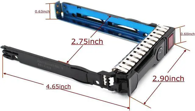Alt view image 2 of 5 - Lot of 2pcs 2.5" SFF SAS SATA SSD Hard Drive Carrier Tray Caddy 651687-001 651699-001 Compatible for Proliant ML310 ML350 DL360p DL380P DL160 DL120 SL230S Gen8 G8 Gen9 G9 Server Serie by Bthebkrs