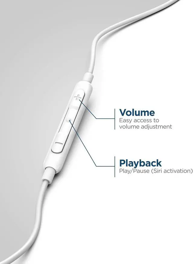 Alt view image 5 of 5 - Thore iPhone Earphones (Apple MFi Certified) V120 in Ear Wired Lightning Earbuds (Sweat/Water Resistant) Headphones with Mic/Volume Remote for iPhone 12/13/14 Pro Max - White