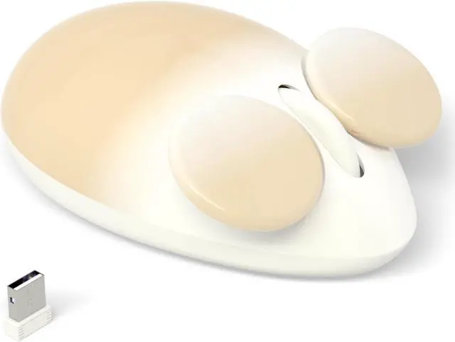 Main image of UBOTIE Bluetooth Wireless Optical Mouse, Portable Wireress Bluetooth and USB Nano Connection Cute Rat Shape Colorful Gift Computer Mouse for Laptop PC Tablet Smart Phones(Tea)