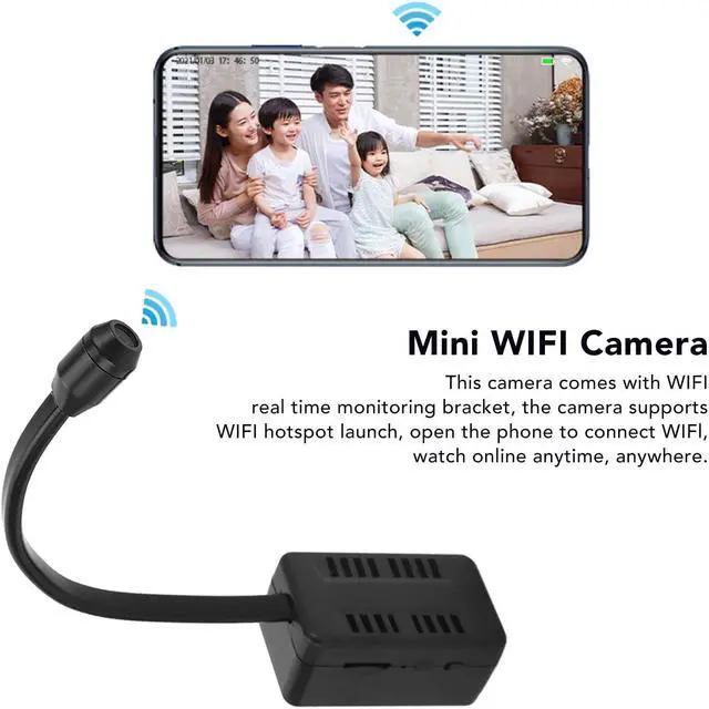 Alt view image 4 of 5 - Vbestlife Mini WiFi Camera with Snake Lens, Security Wireless Camera for Indoor Outdoor HD 1080P Video Recorder, Al Motion Monitoring, Smart Encoding, 10m Hotspot Distance, Video Playback