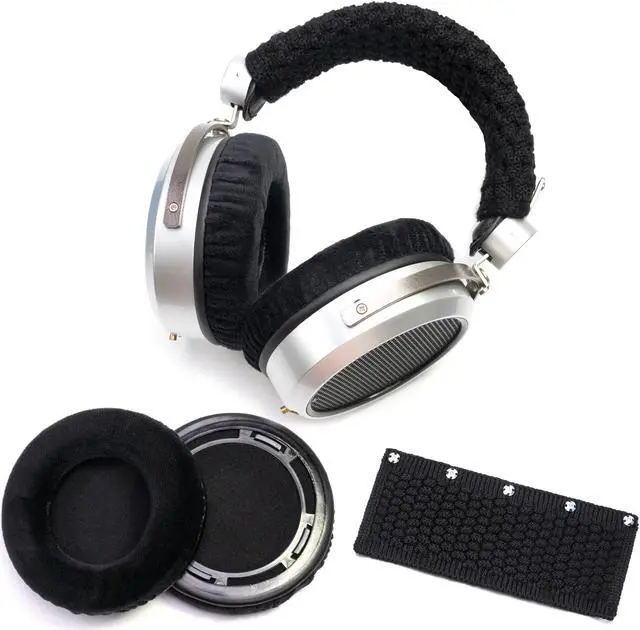 Main image of Voarmaks Smooth Velour Ear Pads Pure Wool Headband Cushion Cover Refresher Kit Compatible with Hifiman SUNDARA HE400 HE400SE 400I 400S HE560 560I HE500 300 350 HE3 5 6 Headset (Black Refresher Kit)