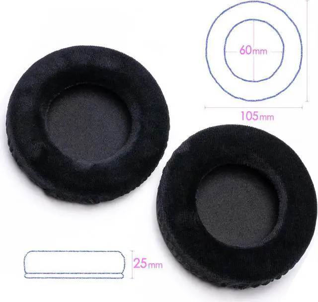 Alt view image 3 of 5 - Voarmaks Smooth Velour Ear Pads Pure Wool Headband Cushion Cover Refresher Kit Compatible with Hifiman SUNDARA HE400 HE400SE 400I 400S HE560 560I HE500 300 350 HE3 5 6 Headset (Black Refresher Kit)