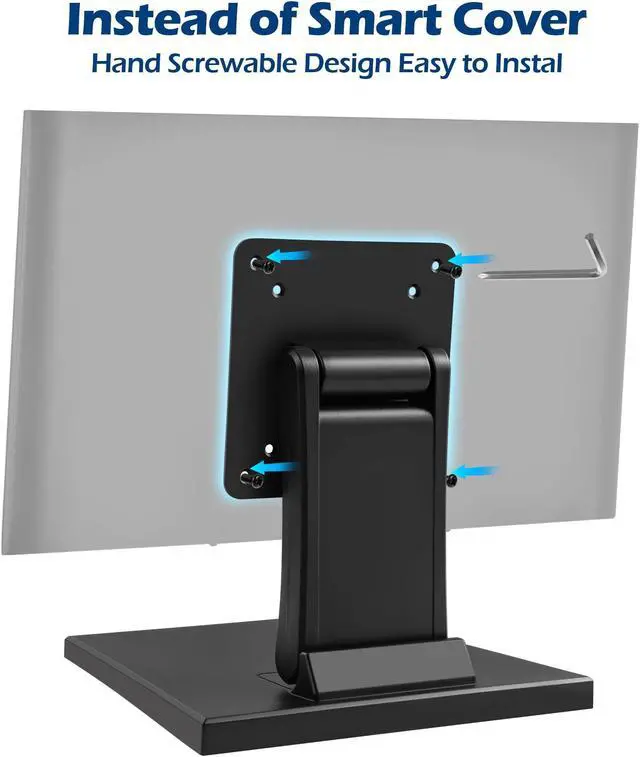 Alt view image 5 of 5 - WEARSON Lay Flat Monitor Stand - Foldable Low Profile Monitor Stands Compatible with VESA 75x75 and 100x100 Monitor Mounts WS-03A2