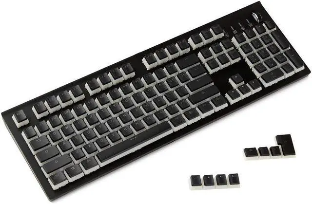 Alt view image 3 of 5 - YMDK ANSI ISO PBT Doubleshot Shine Through Pudding Keycaps Suitable for MX Mechanical Keyboard Corsair Razer SF KBD75 Tada68 DZ60 (Black Pudding Full Set)(Only Keycap)