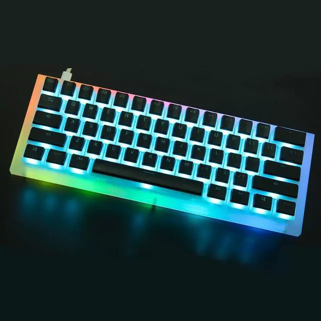 Alt view image 4 of 5 - YMDK ANSI ISO PBT Doubleshot Shine Through Pudding Keycaps Suitable for MX Mechanical Keyboard Corsair Razer SF KBD75 Tada68 DZ60 (Black Pudding Full Set)(Only Keycap)