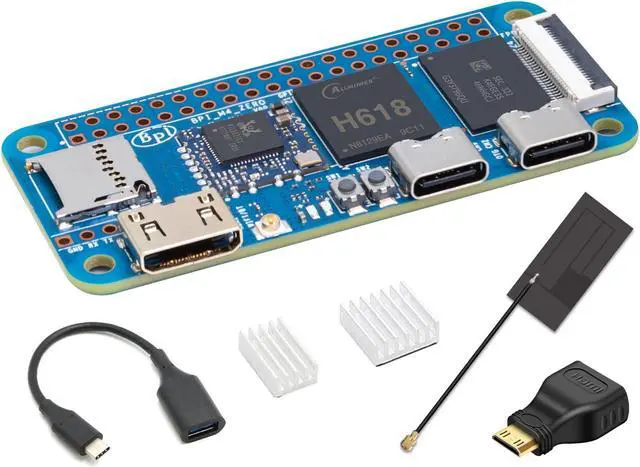 Main image of Banana Pi BPI M4 Zero Allwinner H618 Linux Single Board Computer, Wireless Dual-Band Development Board, LPDDR4 2GB RAM 8GB eMMC, ARM Mali G31 GPU for IoT Programming, Support Debian Ubuntu (Bundle1)