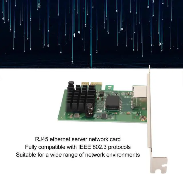 Alt view image 3 of 5 - 2.5GB PCIe Network Card, I226 T1 PCI E X1 Single Port 2.5G Ethernet Network Adapter, Single Port Gigabit Ethernet Server Adapter for 10/11 64 Bit, for Server