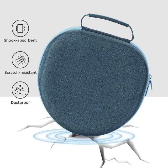 Alt view image 5 of 5 - ProCase Hard Case for AirPods Max, Travel Carrying Headphone Case with Silicone Earpad Cover & Mesh Pocket, AirPods Max Protective Portable Storage Bag -Navy