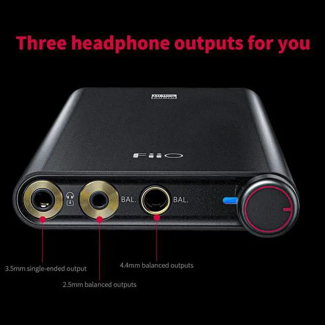 Alt view image 2 of 5 - FiiO Q3 Headphone Amps Amplifier Portable High Resolution DAC DSD512 for Smartphones/PC/Laptop/Home/Car Audio Compatible with iOS/Android 2.5/3.5/4.4mm Output (Q3-MQA)