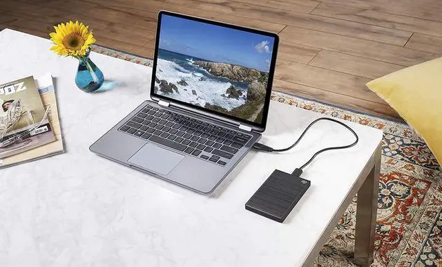 Alt view image 3 of 4 - Seagate STHN2000400 Backup Plus Slim 2TB External Hard Drive Portable HDD - Black USB 3.0 for PC Laptop and Mac, 1 Year Mylio Create, 2 Months Adobe CC Photography