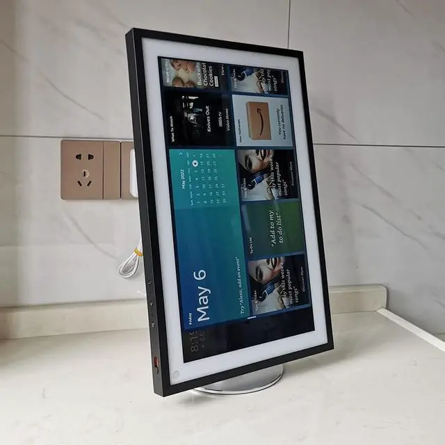Alt view image 2 of 5 - ATOPHK Echo Show 15 Stand - 360deg Swivel & 50deg Tilt Aluminum Base, Non-Slip Silicone Pad, Lifetime Durable Design, Only Made for Echo Show 15 Silver 025-02