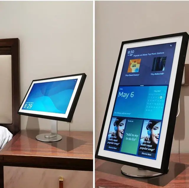 Alt view image 5 of 5 - ATOPHK Echo Show 15 Stand - 360deg Swivel & 50deg Tilt Aluminum Base, Non-Slip Silicone Pad, Lifetime Durable Design, Only Made for Echo Show 15 Silver 025-02